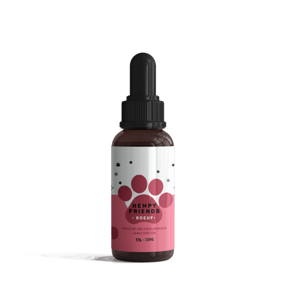 Huile chanvre pour animaux 5% – Saveurs Variées
