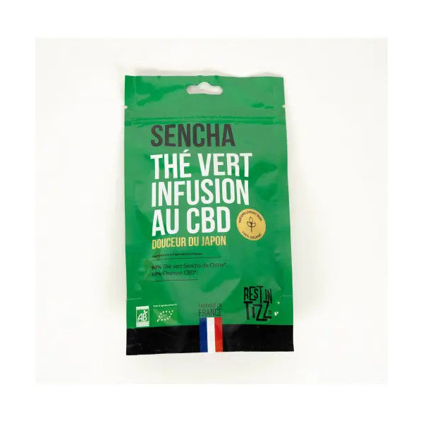 THÉ VERT SENCHA BIO AU CBD