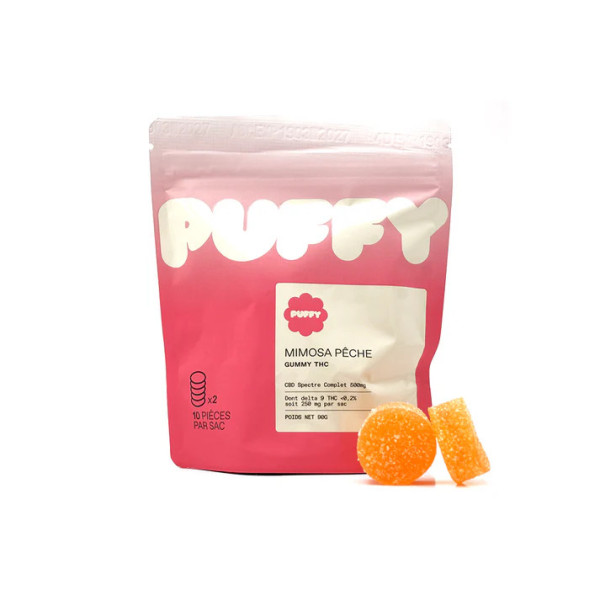 Gummies 50 mg THC - Pêche Mimosa